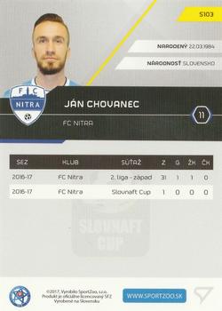 2017-18 SportZoo Futbalové Slovensko #S103 Jan Chovanec Back