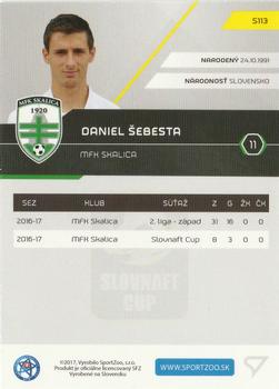 2017-18 SportZoo Futbalové Slovensko #S113 Daniel Sebesta Back