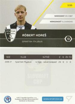 2017-18 SportZoo Futbalové Slovensko #S135 Robert Hores Back