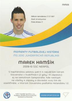 2017-18 SportZoo Futbalové Slovensko - Momenty MS 2010 JAR #MM05 Marek Hamsik Back