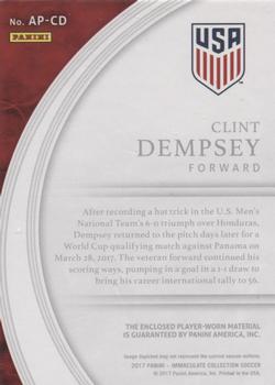 2017-18 Panini Immaculate Collection - Acetate Patches #AP-CD Clint Dempsey Back