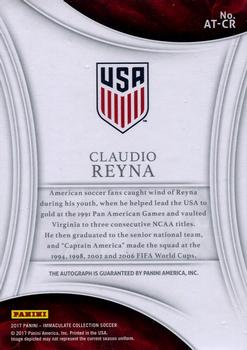 2017-18 Panini Immaculate Collection - All-Time Greats Autographs #AT-CR Claudio Reyna Back