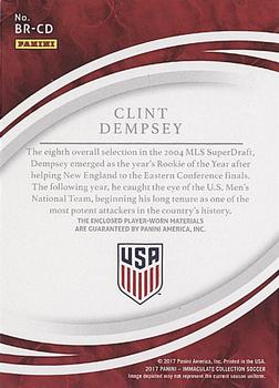 2017-18 Panini Immaculate Collection - Brace Materials #BR-CD Clint Dempsey Back