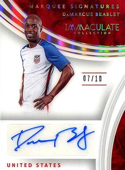 2017-18 Panini Immaculate Collection - Marquee Signatures Gold #MS-DMB DaMarcus Beasley Front