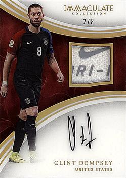 2017-18 Panini Immaculate Collection - Patch Autographs Jersey Number #P-CD Clint Dempsey Front