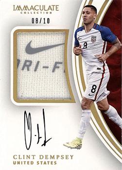 2017-18 Panini Immaculate Collection - Premium Patch Autographs Gold #PP-CD Clint Dempsey Front