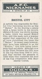1933 Ogden’s Cigarettes AFC Nicknames #9 Bristol City Back