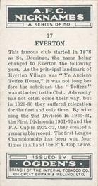 1933 Ogden’s Cigarettes AFC Nicknames #17 Everton Back