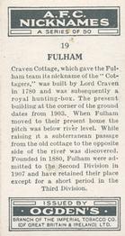 1933 Ogden’s Cigarettes AFC Nicknames #19 Fulham Back