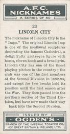 1933 Ogden’s Cigarettes AFC Nicknames #23 Lincoln City Back