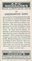 1933 Ogden’s Cigarettes AFC Nicknames #30 Northampton Town Back