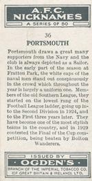 1933 Ogden’s Cigarettes AFC Nicknames #36 Portsmouth Back