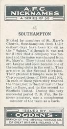 1933 Ogden’s Cigarettes AFC Nicknames #41 Southampton Back