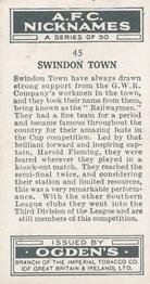 1933 Ogden’s Cigarettes AFC Nicknames #45 Swindon Town Back