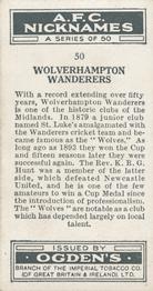 1933 Ogden’s Cigarettes AFC Nicknames #50 Wolverhampton Wanderers Back