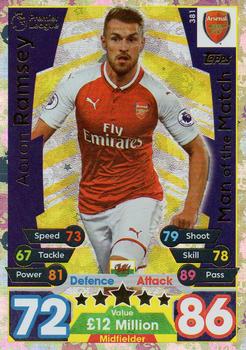 2017-18 Topps Match Attax Premier League - Man of the Match #381 Aaron Ramsey Front