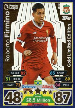 2017-18 Topps Match Attax Premier League - Limited Edition Gold #LE3G Roberto Firmino Front