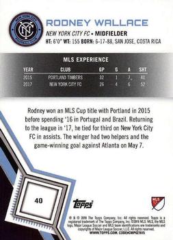 2018 Topps MLS #40 Rodney Wallace Back