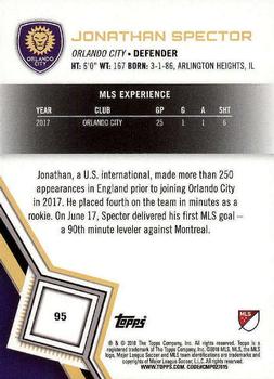 2018 Topps MLS #95 Jonathan Spector Back
