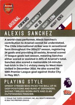 2017-18 Topps Premier Gold #15 Alexis Sanchez Back