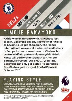 2017-18 Topps Premier Gold #32 Tiemoue Bakayoko Back