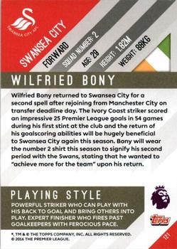 2017-18 Topps Premier Gold #121 Wilfried Bony Back