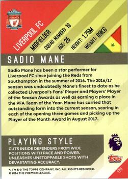 2017-18 Topps Premier Gold #175 Sadio Mane Back