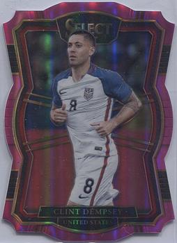 2017-18 Panini Select - Pink Die Cut #154 Clint Dempsey Front