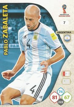 2018 Panini Adrenalyn XL FIFA World Cup 2018 Russia  #7 Pablo Zabaleta Front