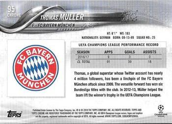 2017-18 Topps Chrome UEFA Champions League #95 Thomas Müller Back