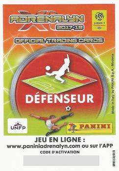 2017-18 Panini Adrenalyn XL Ligue 1 - Update #77BIS Cédric Yambéré Back