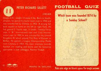 1959-60 A&BC Chewing Gum #11 Peter Sillett Back