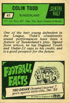1969-70 A&BC Chewing Gum #41 Colin Todd Back