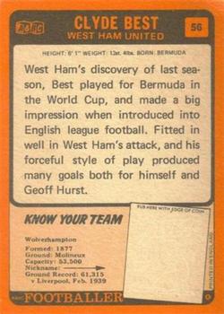 1970-71 A&BC Chewing Gum #56 Clyde Best Back