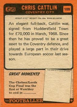 1970-71 A&BC Chewing Gum #109 Chris Cattlin Back