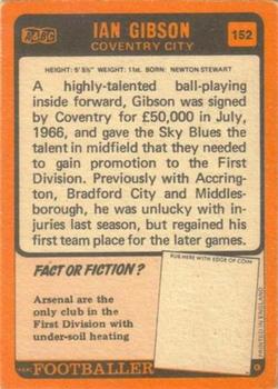 1970-71 A&BC Chewing Gum #152 Ian Gibson Back