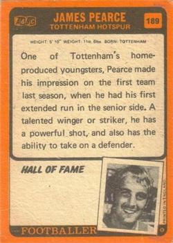 1970-71 A&BC Chewing Gum #189 Jimmy Pearce Back