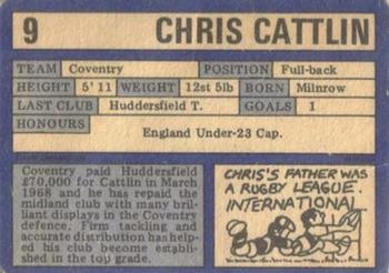 1973-74 A&BC Chewing Gum #9 Chris Cattlin Back
