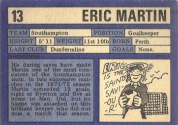 1973-74 A&BC Chewing Gum #13 Eric Martin Back
