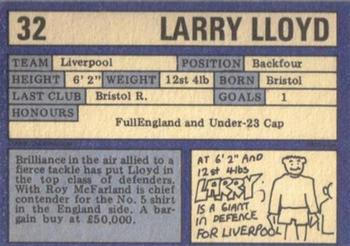1973-74 A&BC Chewing Gum #32 Larry Lloyd Back