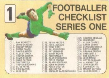 1973-74 A&BC Chewing Gum #36 Checklist Front