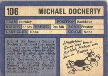 1973-74 A&BC Chewing Gum #106 Mike Docherty Back