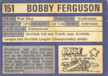 1973-74 A&BC Chewing Gum #151 Bobby Ferguson Back