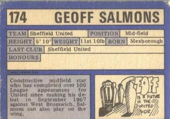 1973-74 A&BC Chewing Gum #174 Geoff Salmons Back