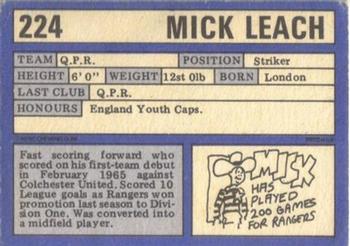 1973-74 A&BC Chewing Gum #224 Mick Leach Back