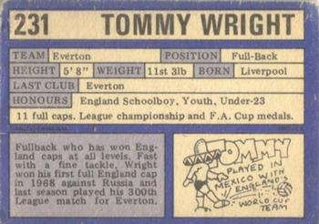 1973-74 A&BC Chewing Gum #231 Tommy Wright Back