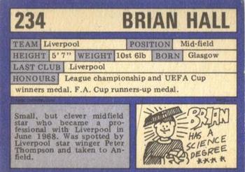 1973-74 A&BC Chewing Gum #234 Brian Hall Back