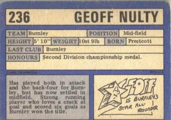 1973-74 A&BC Chewing Gum #236 Geoff Nulty Back