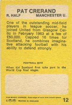 1968-69 A&BC Footballer (Scottish) #12 Pat Crerand Back
