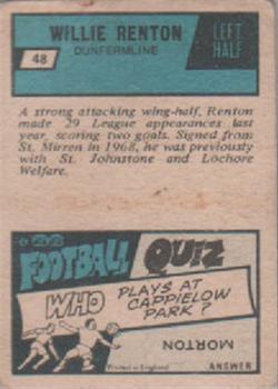 1969-70 A&BC Footballer (Scottish) #48 Willie Renton Back